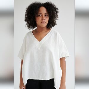 Linenfox Brie Top Milky White